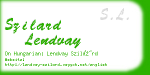 szilard lendvay business card